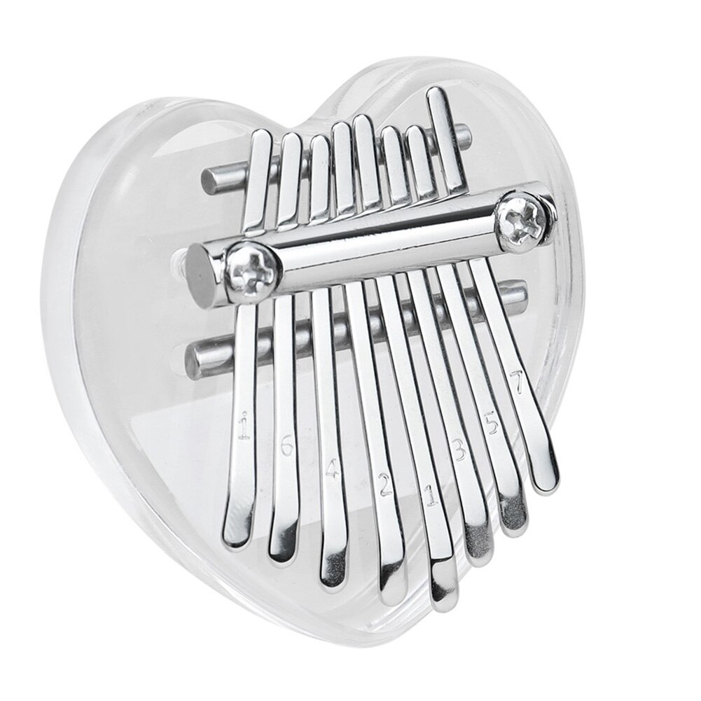 8 Key Mini Kalimba Exquisite Finger Thumb Piano Marimba Musical Instrument Africa Finger Piano Good Accessory Pendant: Walnut Color