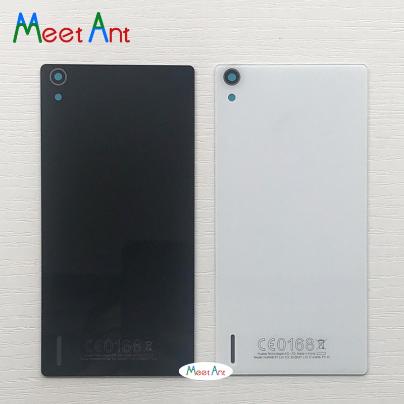 Gran para Huawei Ascend P7 P7-L10 P7-L00 P7-L05, cubierta trasera de la batería, cubierta trasera de la puerta, cristal con adhesivo