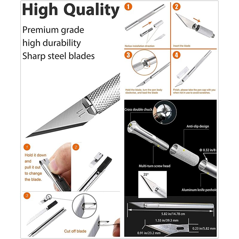 Art Knife Stencil Making Kit Screwdriver Tweezers Scissors Ruler Storage Box Are Suitable for Creating DIY Art Works