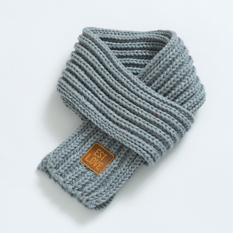 Pañuelos para niños, bufanda de cuello para bebés y niñas, bufanda suave Lisa para cuello, anillo de cuello elástico, bufanda para bebés, Invierno: Gris claro