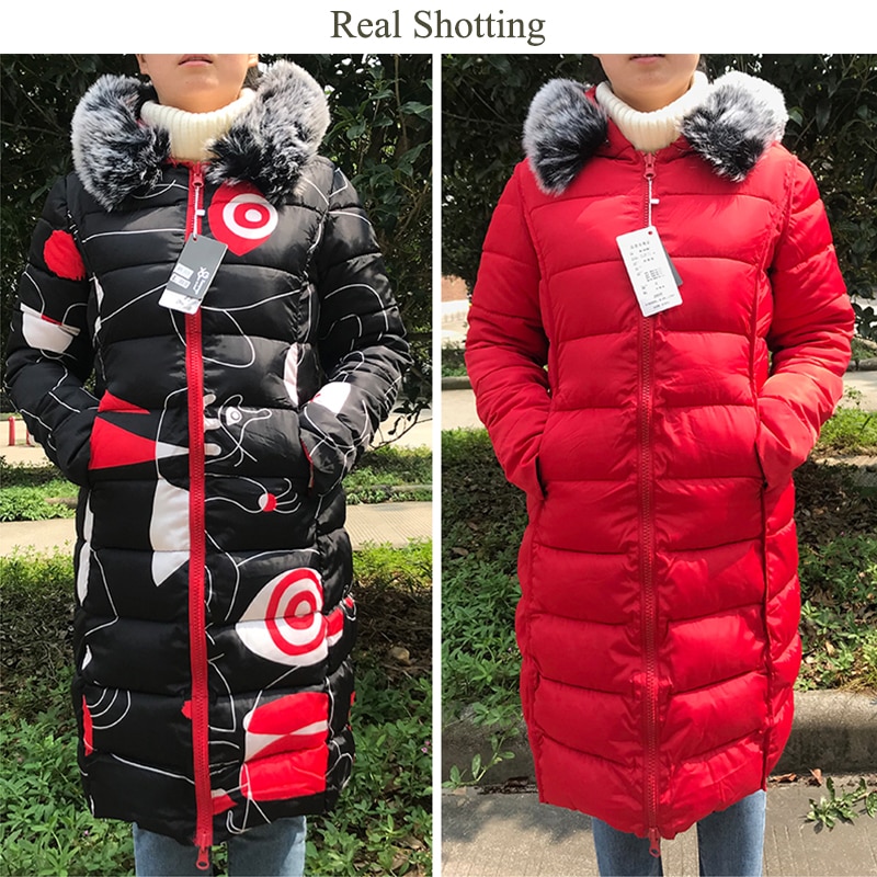 Winter dames capuchonjas met bontkraag, dikke warme lange jas, dames, plus size 3xl , bovenkleding, parka, dames, chaqueta feminino