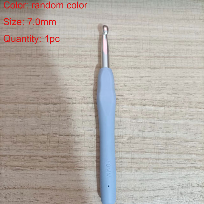 1pc crochê ganchos 2.0mm-8.0mm ergonômico crochê ganchos de plástico alça de tricô para diy artesanato ganchos agulhas ferramentas suprimentos: Branco