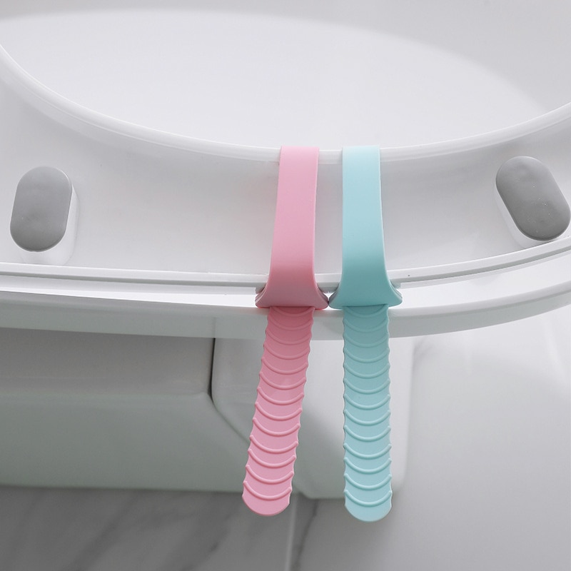 2Pcs Silicone Toilet Lid Handle Household Toilet Cover Silicone Toilet Cover Adjustable Squat Toilet Cover Toilet Handle