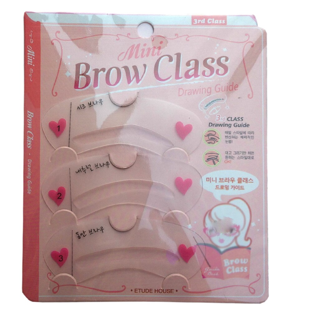 3 Styles Pro Reusable Eyebrow Stencils Drawing Guide Card Eyebrow Template DIY Makeup Tools Eyebrow Stencil Set
