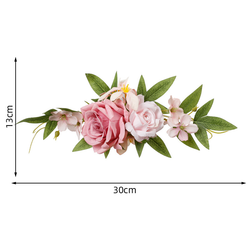 Yannew Pre-made Pink White Cake Topper Flowers Rustic Wedding Cake Decoration for Baby Shower Birthday Party Wedding Supplies: Beige