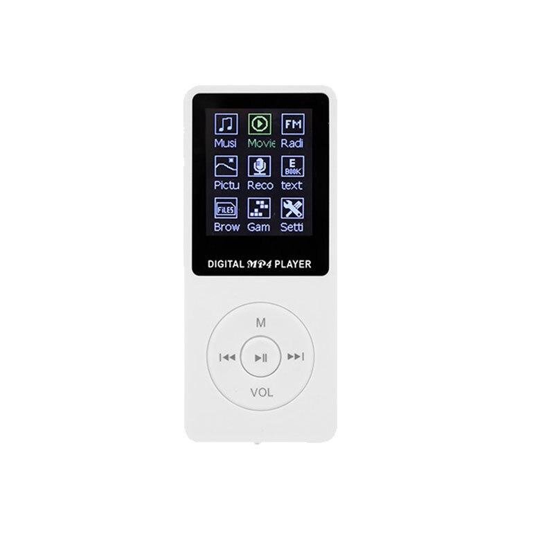 Reproductor Mp3 y Mp4 portátil para Ipod, Radio Fm, colorida, para música y vídeo, Lcd de 1,8 pulgadas: white / Other