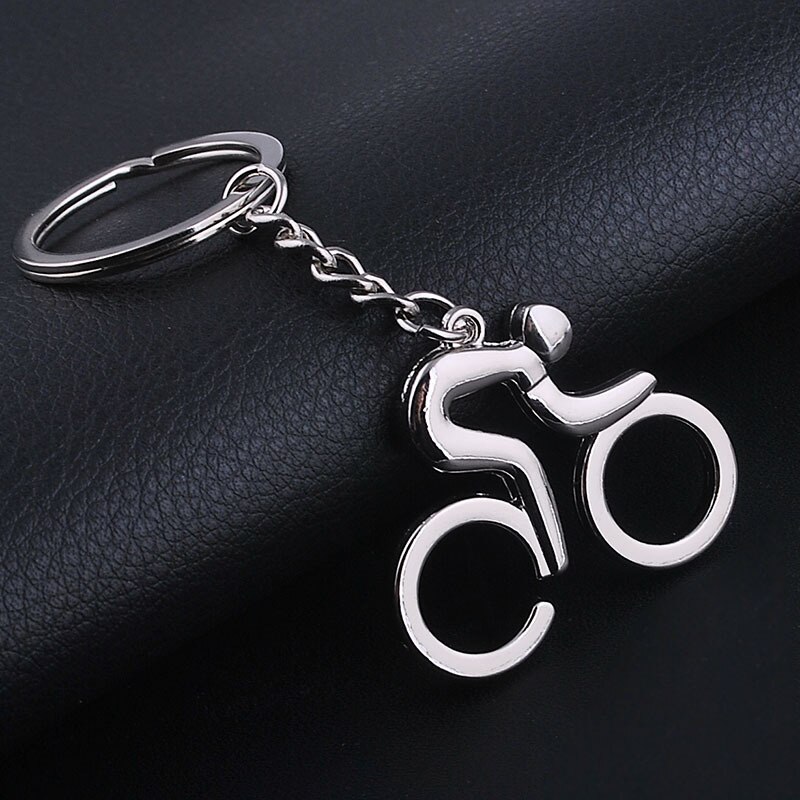 BISI GORO Kreative fahrt ein fahrrad form metallic frauen männer schlüssel halter Neue schlüssel ring aushöhlen solide kleine schmuckstück: Default Title