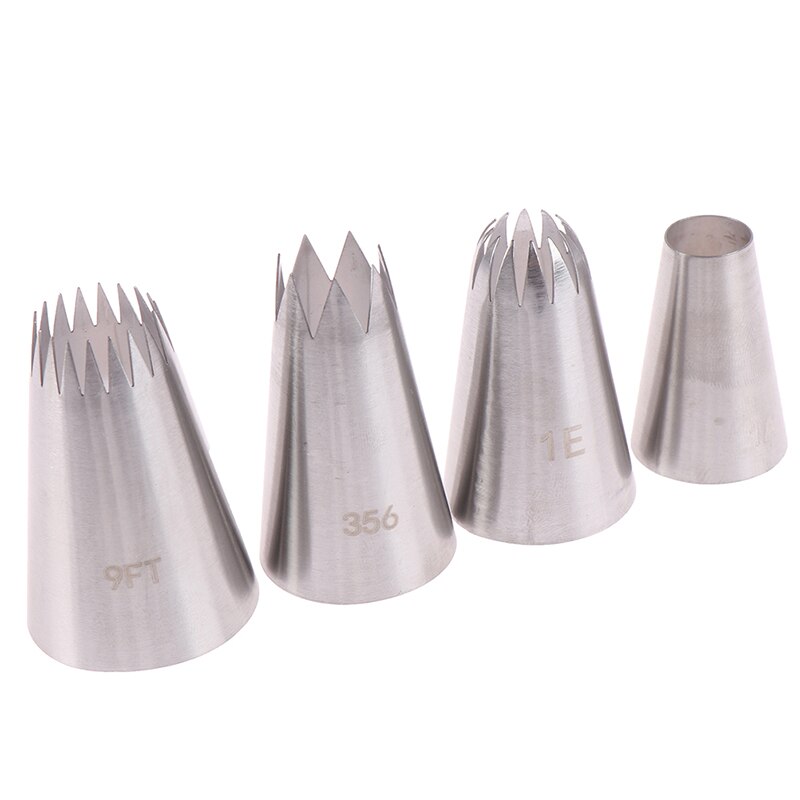 4 Stuks Grote Icing Piping Nozzles Russische Pastry Tips Bakken Hulpmiddel Cake Decor Set