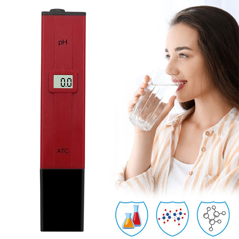 Digital PH Meter With ATC Tester for Water Food Aquarium Pool Hydroponics Pocket Size PH TesterAquarium Pool Water Monitor