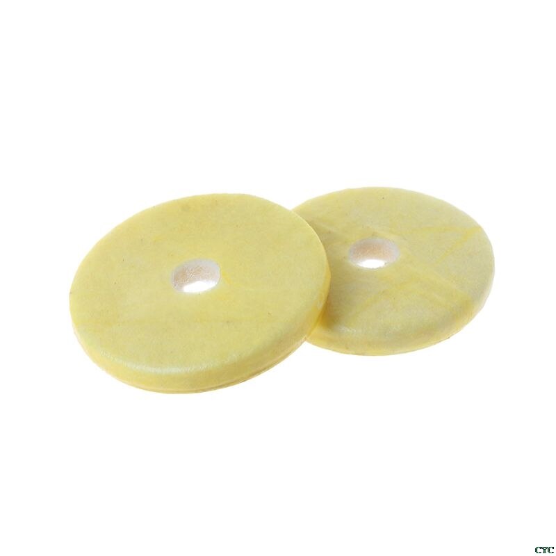 Almohadilla de cuero para flauta, almohadillas de viento de madera para música, accesorio de instrumento amarillo de reparación, 16 Uds.