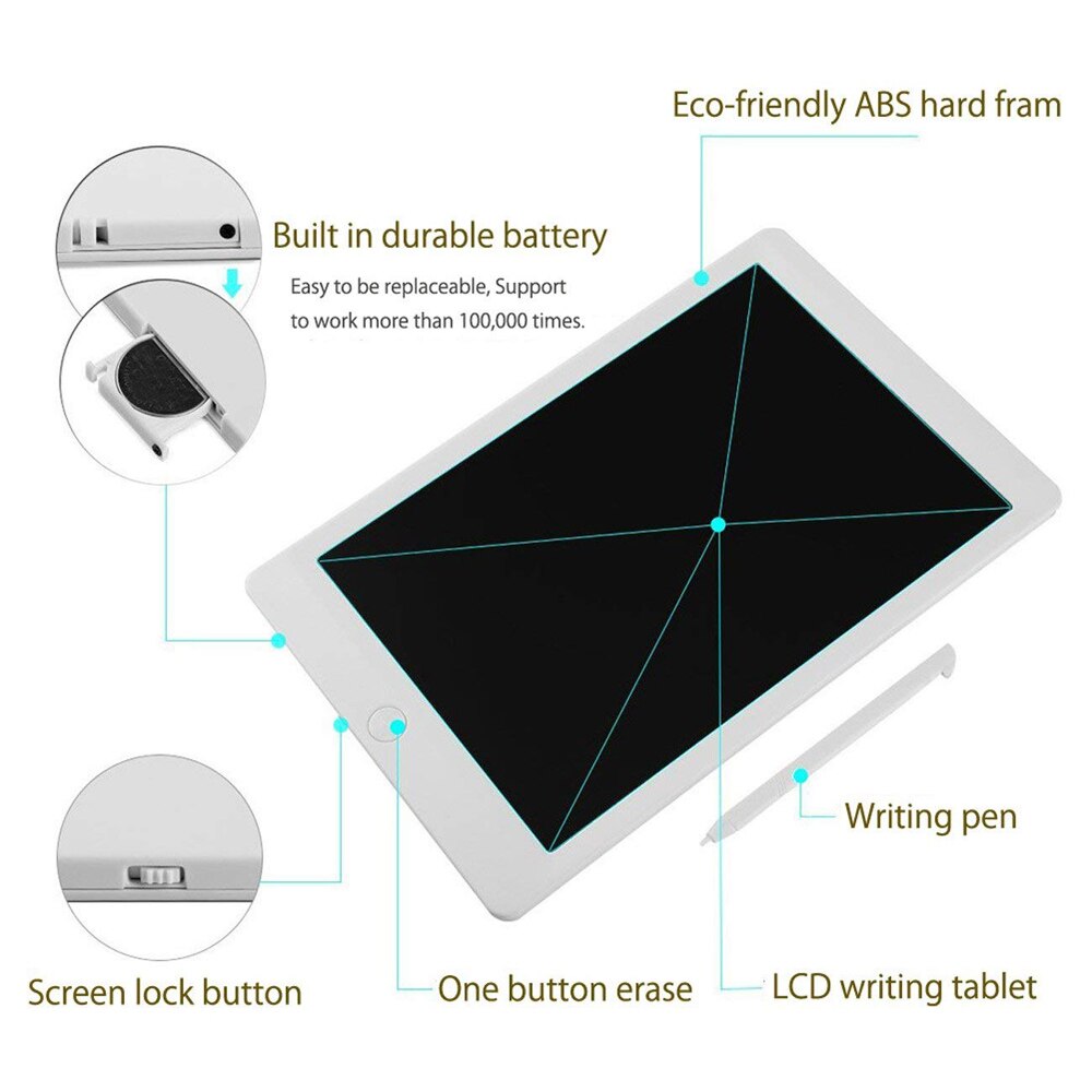 IPUMYNO 10'' 8.5" Portable LCD Digital Writing Tablet With Magnetic E-writing Board Tablet Handwriting Pads E-paper Notepad