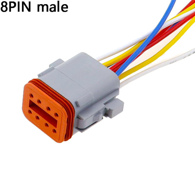 1 Pcs Deutsch DT connector with15cm Wiring harness DT06-2S/DT04-2P 2P 3P 4P 6P 8P 12P waterproof electrical connector: green