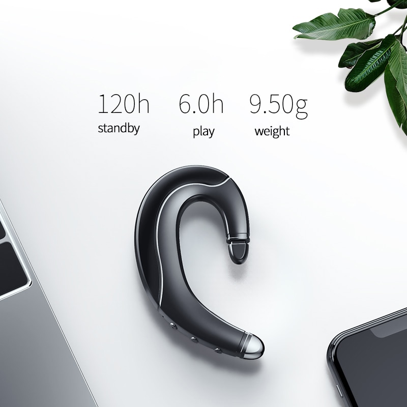F88 Oortelefoon Sport Oorhaak Handsfree Beengeleiding Eenzijdige Headset Draadloze BluetoothV5.0 Noise Cancelling Oortelefoon: Default Title