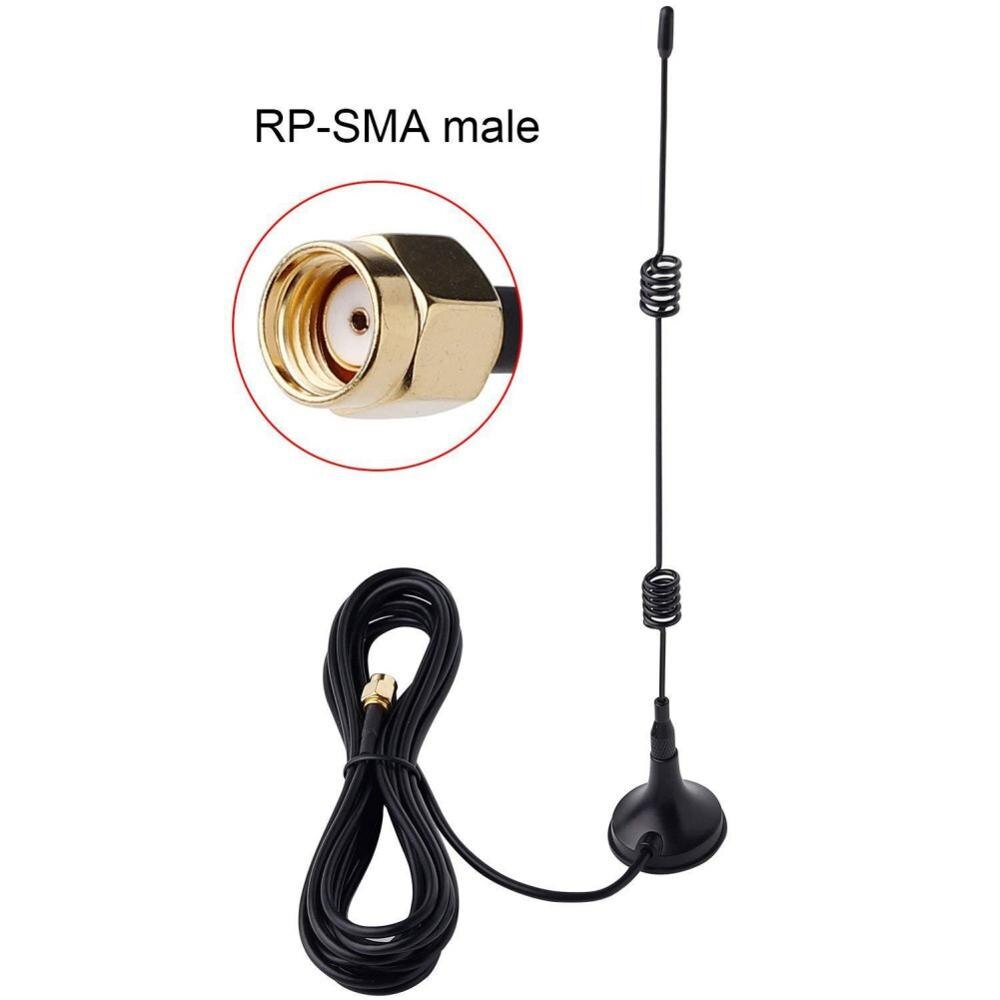 2.4G Magnetic Security Camera Antenna Extender, 10ft 7dBi CCTV Wireless WiFi SMA Male Extension Cable