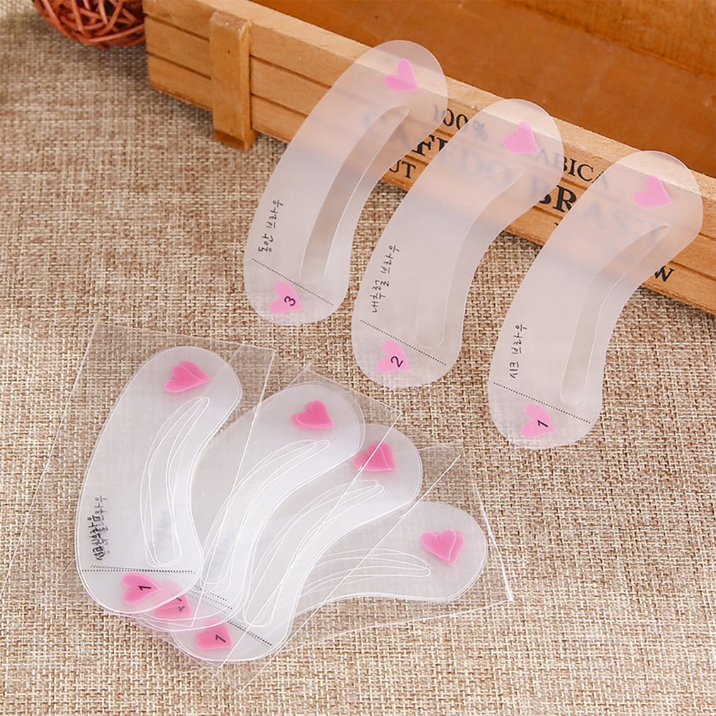 Herbruikbare 3Pcs Grooming Shaping Assistent Verzegelde Template 3 Stijlen Wenkbrauw Stencils Tekening Kaart Brow Make-Up Top