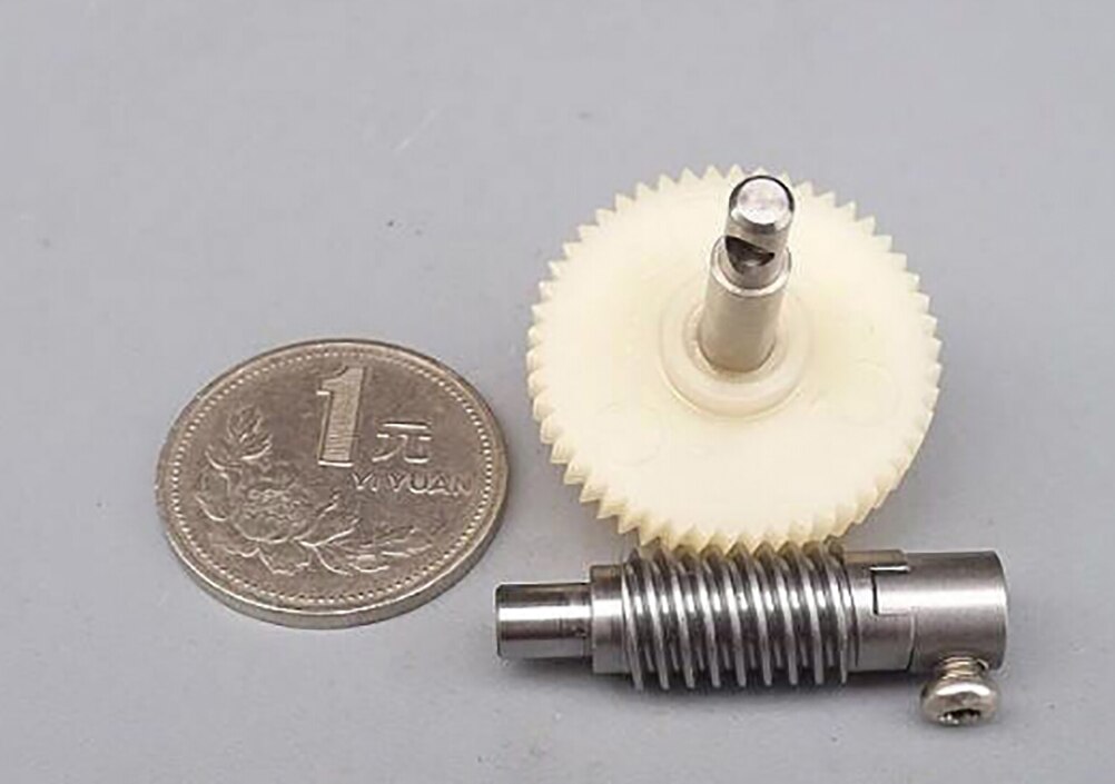 1Set Plastic Worm Reduction Gear Set Metal Wheel Speed Reducer Gearset For DIY Accessory