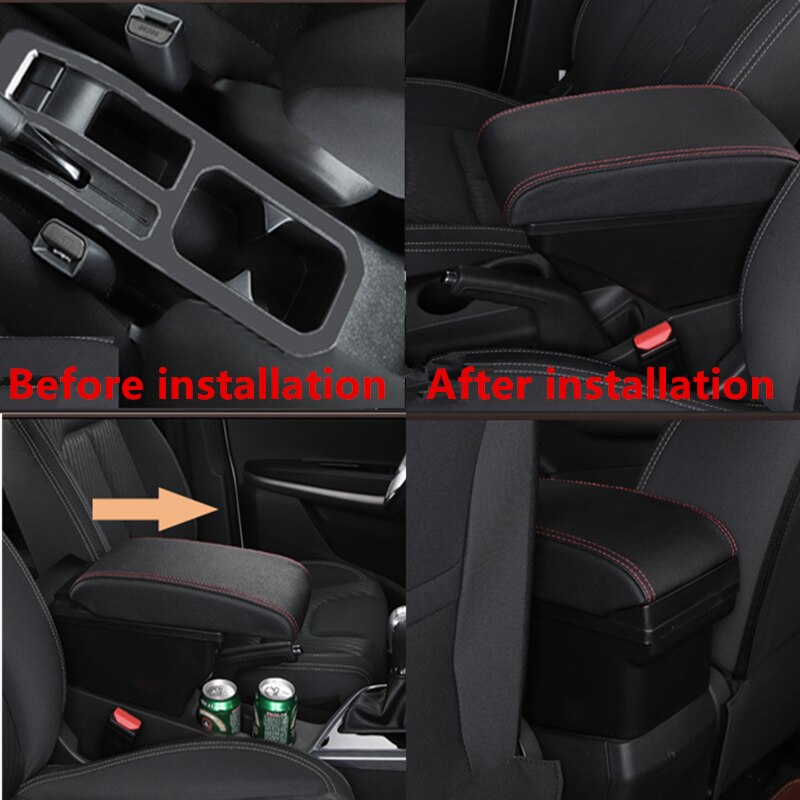 Für Suzuki Jimny Armlehne Jimny JB74 doppel-schicht versenkbare mit USB LED licht Auto Armlehne Kasten