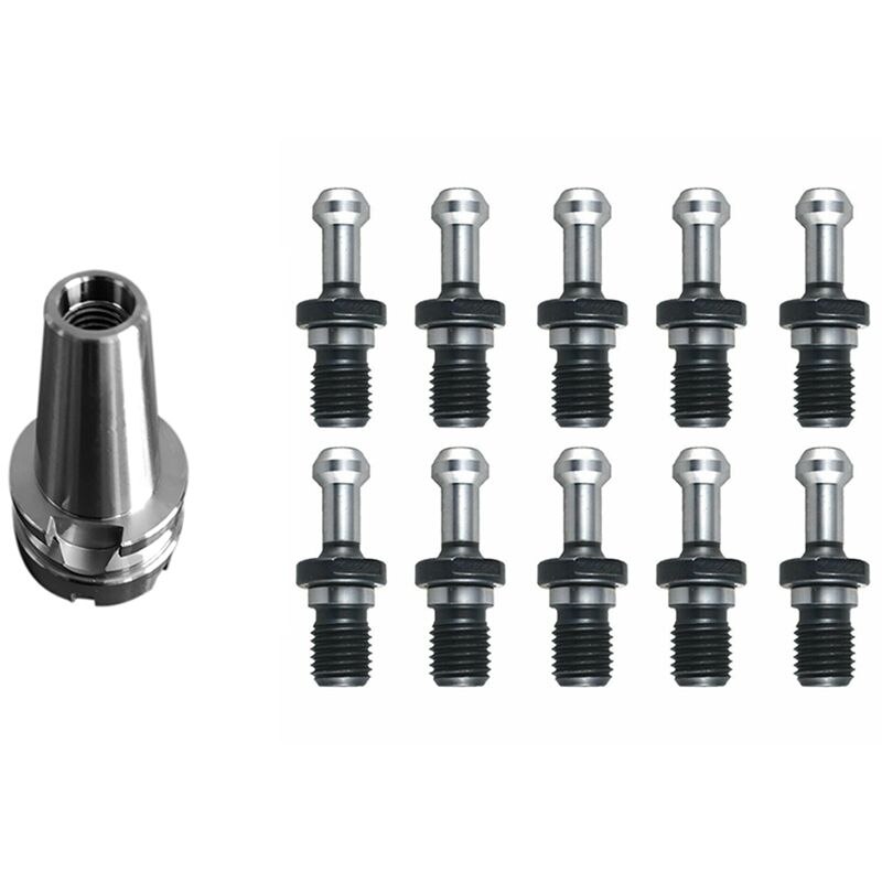10 Uds. Perilla fija perilla CNC fresadora partes CNC Fijación de pernos y 1 Uds CNC fresadora mandril precisión