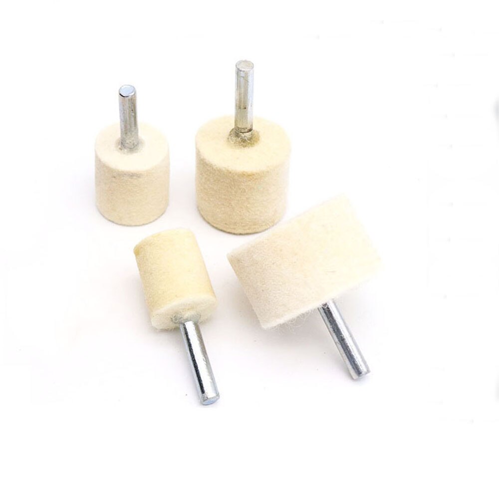 1PCS 20-40mm Wool Felt Polishing Bobs Burr Buffing Point Wheel 1/4'' Shank for Drill