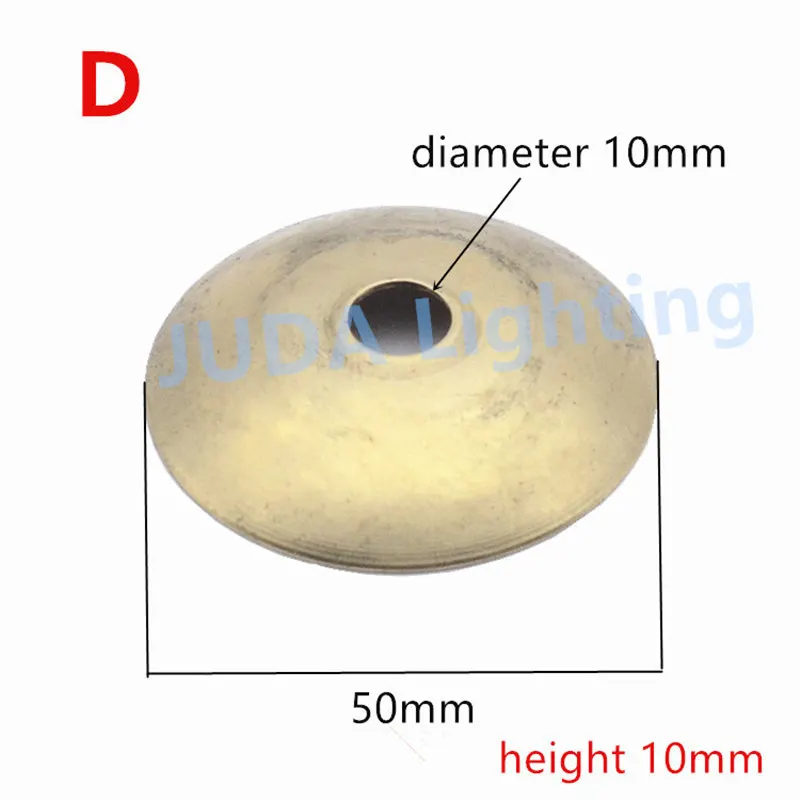 Tappo di copertura in metallo di rame tappo decorativo per tubo lampada in ottone M10 foro luce accessori per la decorazione del corpo per lampadario luci in ceramica a portato: marrone