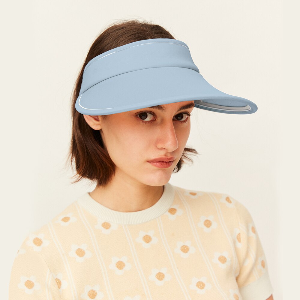 OhSunny Sun Visor Caps Sun Protection Anti-UV Sun Hats for Women Sports UPF50+ Sunscreen Unisex Panama Chapeu Feminino Cycling: Blue