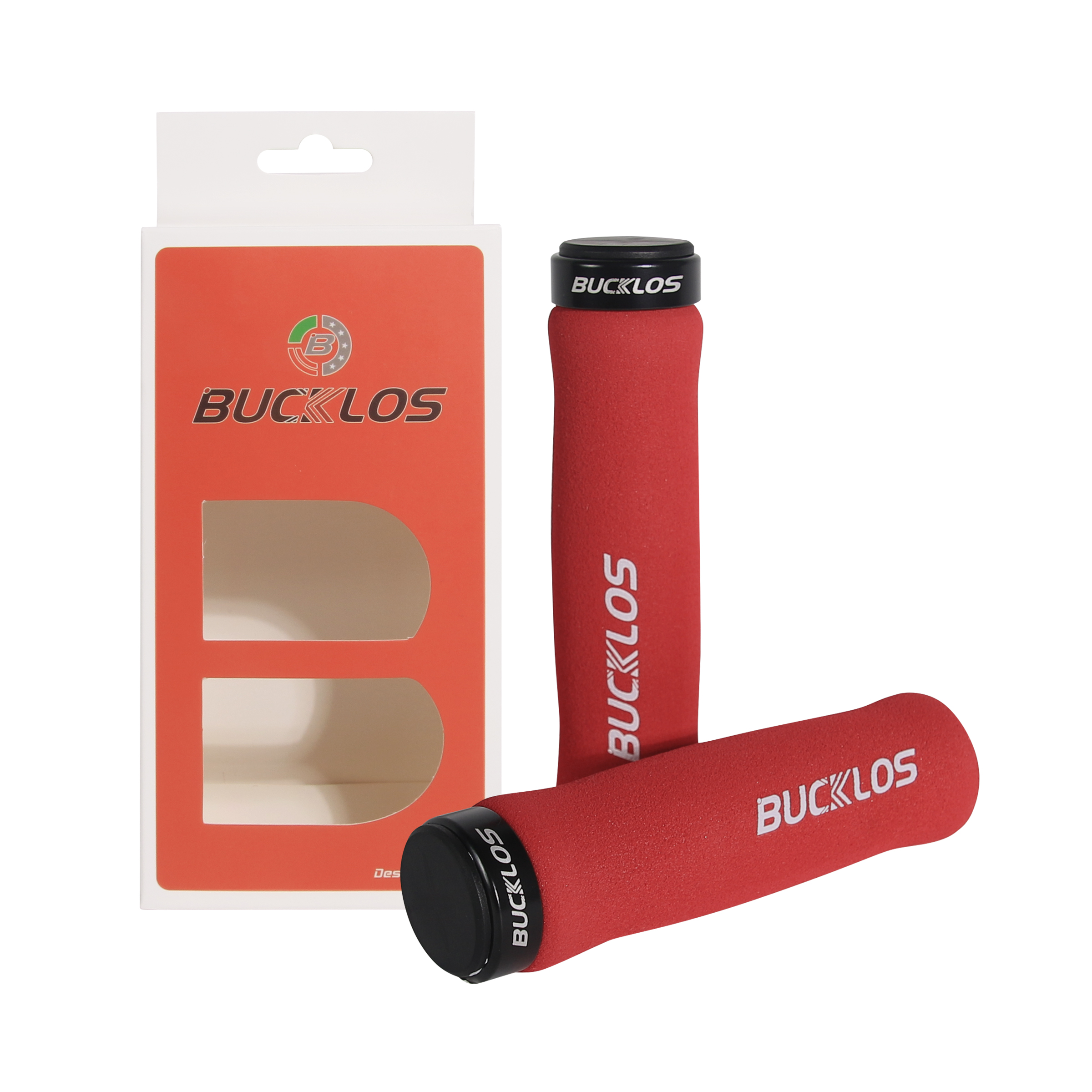 BUCKLOS Bicycle Handlebar Grips Double Lock on Mountain Bike Grip Comfortable Shock-absorption MTB Cuffs Anti-slip Bike Handles: Orange