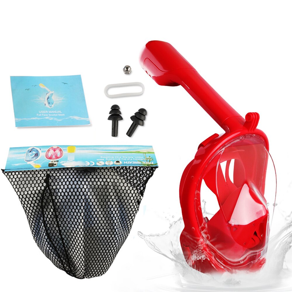 volle Gesicht Scuba Tauchen Maske Anti Fog Goggles mit Kamera Montieren Unterwasser Weiten Blick Schnorchel Schwimmen maske für Erwachsene jugend: 6A