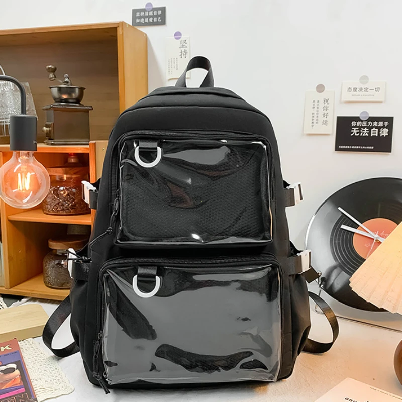 Sac à Dos Ita Bag Avec Fenêtre Transparente - Grande Capacité, Nylon, Pour Épingles Et Accessoires
