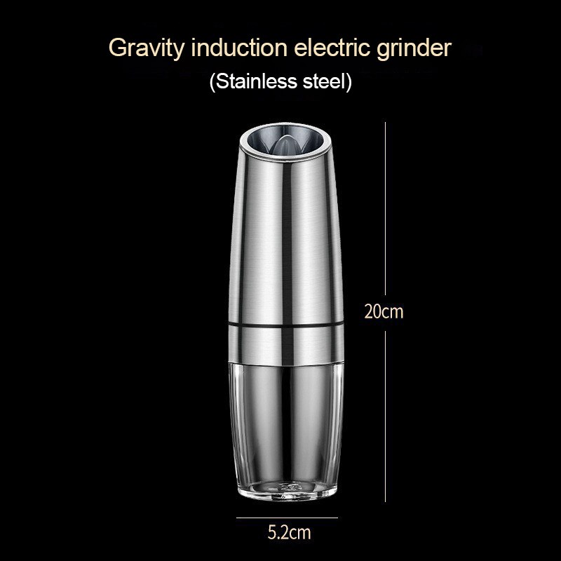 Elektrische Automatische Molen Peper En Zout Molen Usb Opladen Spice Zout Pepermolen Verstelbare Grofheid Molen Keuken Gereedschap: B Silver