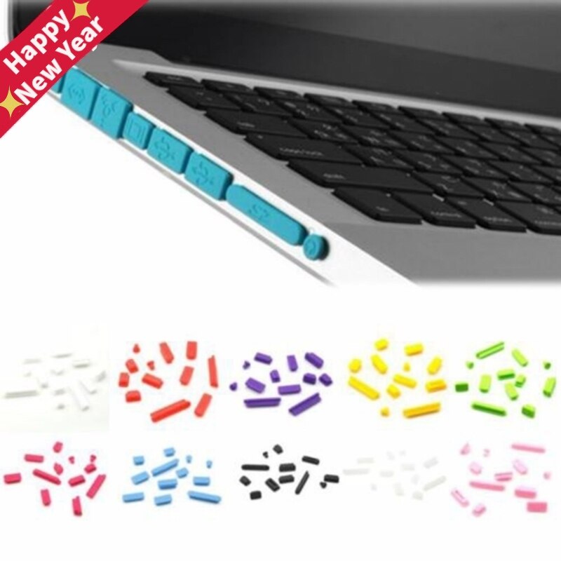12 sztuk gumowa wtyczka przeciwpyłowa pyłoszczelna pokrywa korek kolorowe miękkiego silikonu wtyczka pyłu dla Macbook Air 13 "11" porty Retina Laptop
