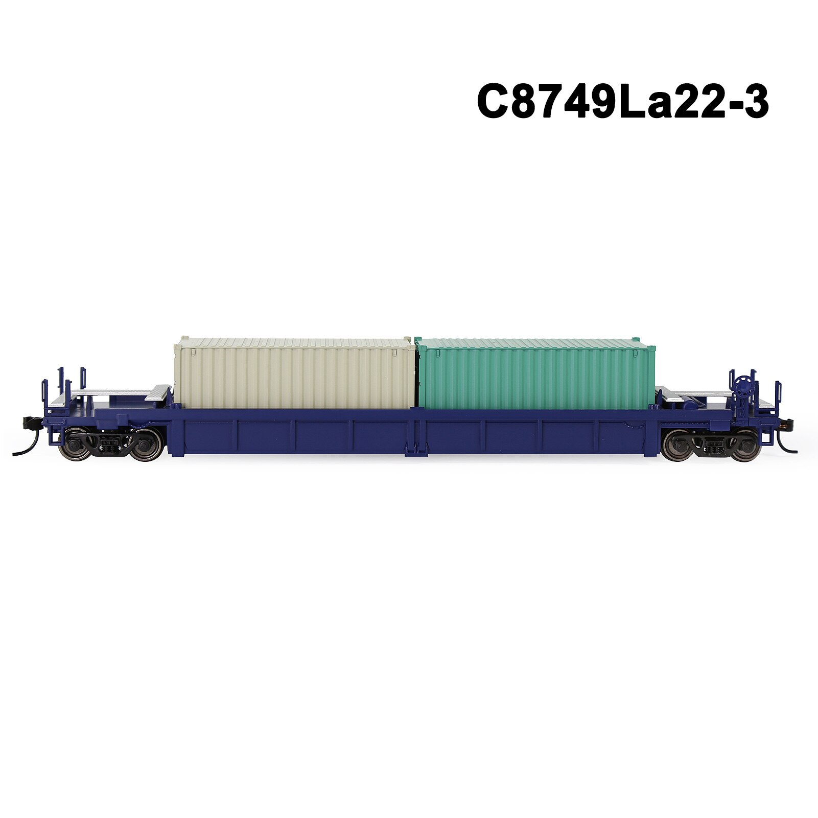 1 Set HO Scale 1:87 Well Car with 40' 20' Container Model Railway Wagons Model Train Freight Car C8749: C8749La22-3