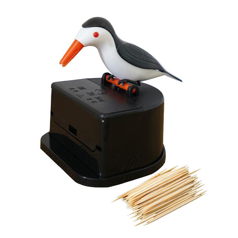 Cute Hummingbird Toothpick Dispenser Automatic Bird Toothpick Box with Toothpick Cleaning Teeth Secret Stash Tandenstokers 2: 03