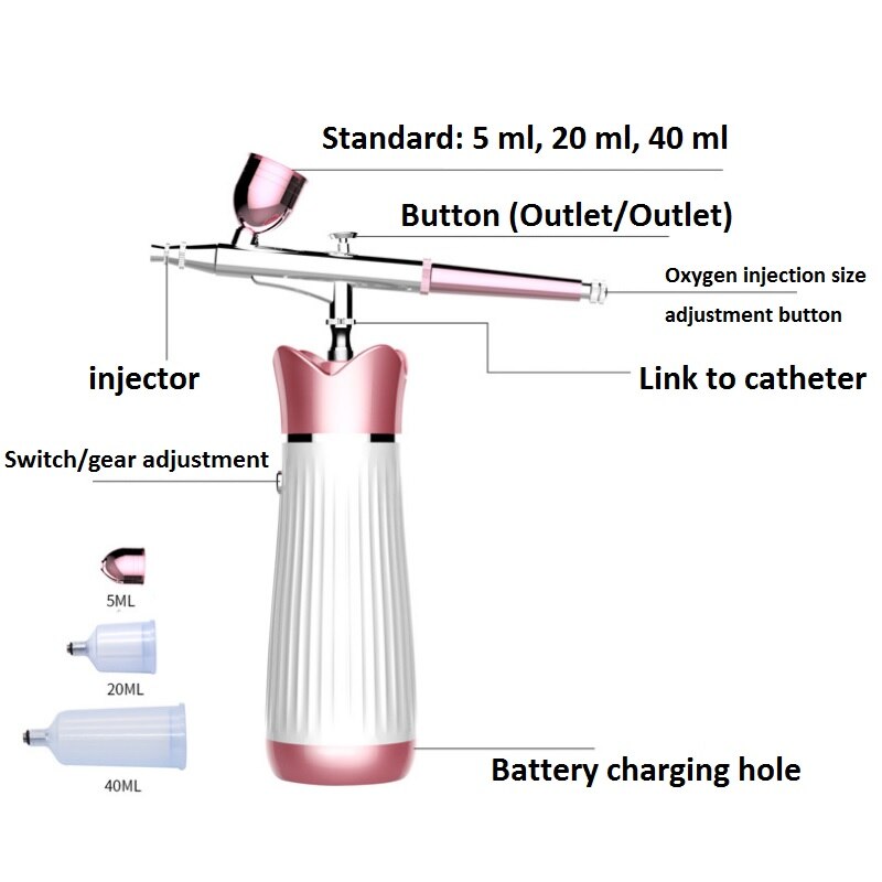 Wiederaufladbare Sauerstoff Meter Handheld Sauerstoff Meter Nano sprühen Wasser Füllstoff sprühen Instrument schönheit ausrügestochen hause