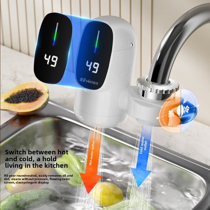 Instant elektrische warmwaterboiler keukenkraan adapter snelle verwarming kraan digitaal display boiler badkameraccessoires