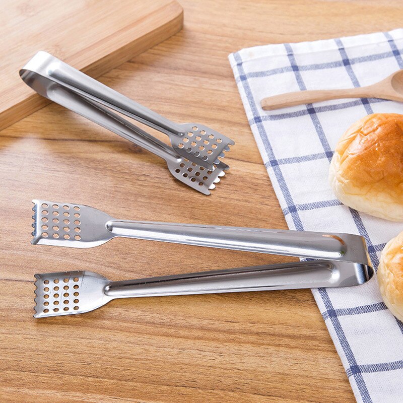 Edelstahl Grillzange Kochen Braed Lebensmittel Zange Salat Küche Anti Wärme Brot Clip Gebäck Clamp Ei Torte Servierzange