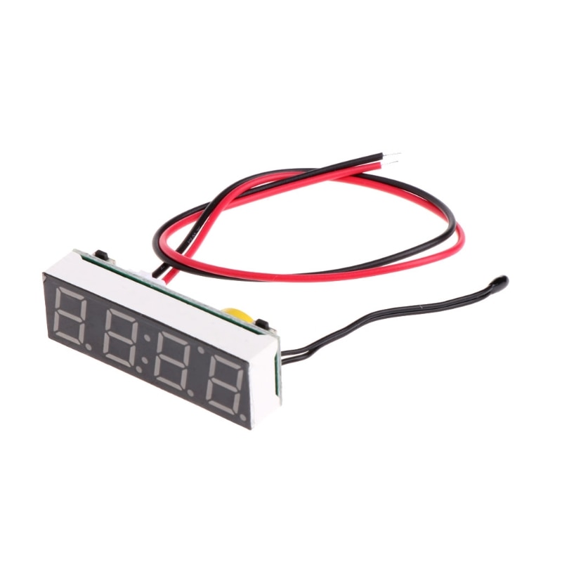 Reloj electrónico Digital LED para coche, medidor de temperatura, voltaje 3 en 1, 12V, 5-20V, W91F, útil,