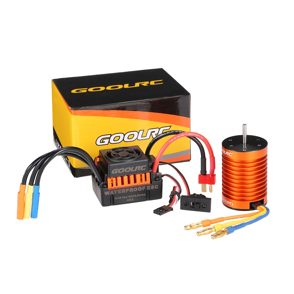 GoolRC Moteur 3650 3660 F540 3500KV 3100KV 3300KV 3800KV 3900KV 4300KV 4370KV Brushless Motor 45A 60A ESC for RC Car 1:10 Parts