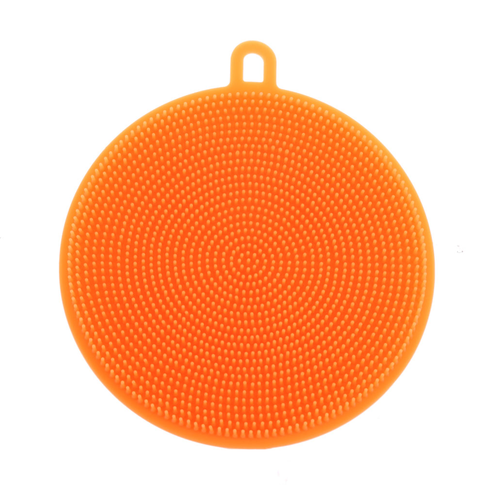 Éponge de nettoyage de vaisselle Silicone | Éponge colorée pour laver la vaisselle, gomme à mélamine éponge magique de bricolage, éponge de nettoyage pour vaisselle de cuisine, articles de salle de bains D 1 pièce: Orange