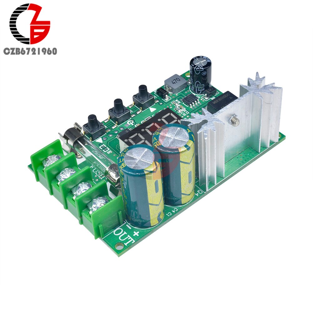 600W DC 12-60V 10A Digital PWM DC Motor Speed Controller Red LED Soft Start Brushless Motor Speed Control Power Regulator