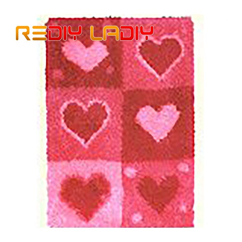 Latch Hook Kits Make Your Own Rug Rainbow Strip Crocheting Cushion DIY Carpet Rug Set Acrylic Yarn Printed Canvas Hobby &amp; Crafts: ZD661