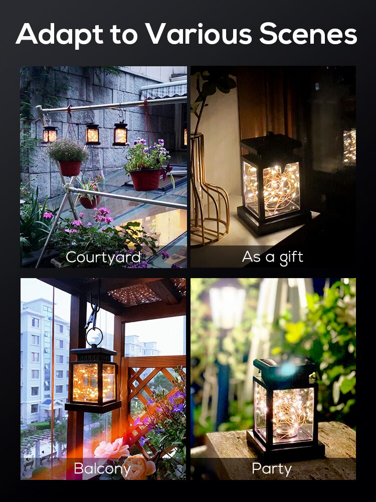 MOONSHADOW lampa słoneczna kwadratowe lampy ogrodowe na energię słoneczną na zewnątrz kwadratowe lampki na imprezę balkon oświetlenie świąteczne
