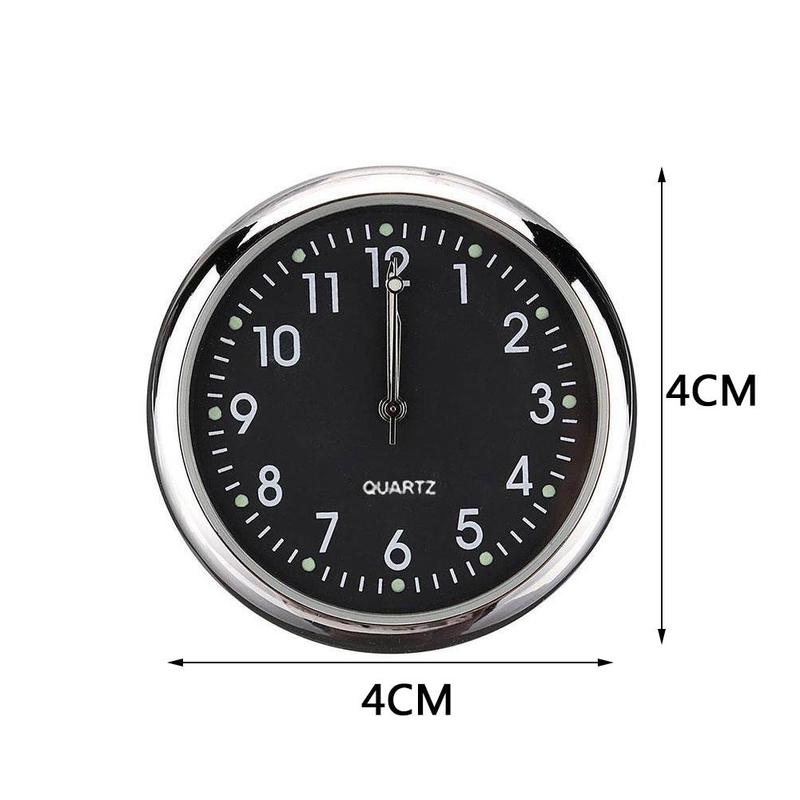 Pocket Small Mini Clock Car Dashboard Air Vent Stick-On Clock Quartz Analog Watch 4 Color Can Choose