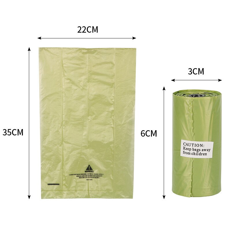 Bolsas de basura para mascotas compostables, ecológicas, biodegradables, 2 rollos/30 Uds.