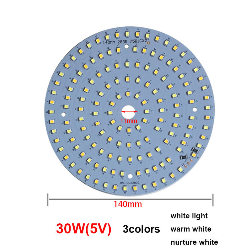 DIY DC 5V LED SMD 5730 Lichtkralen bordchip Dimbaar 10W 30W Oppervlak Nachtlichtbron Tricolor Verstelbare Lamp Wit Warm: Goud