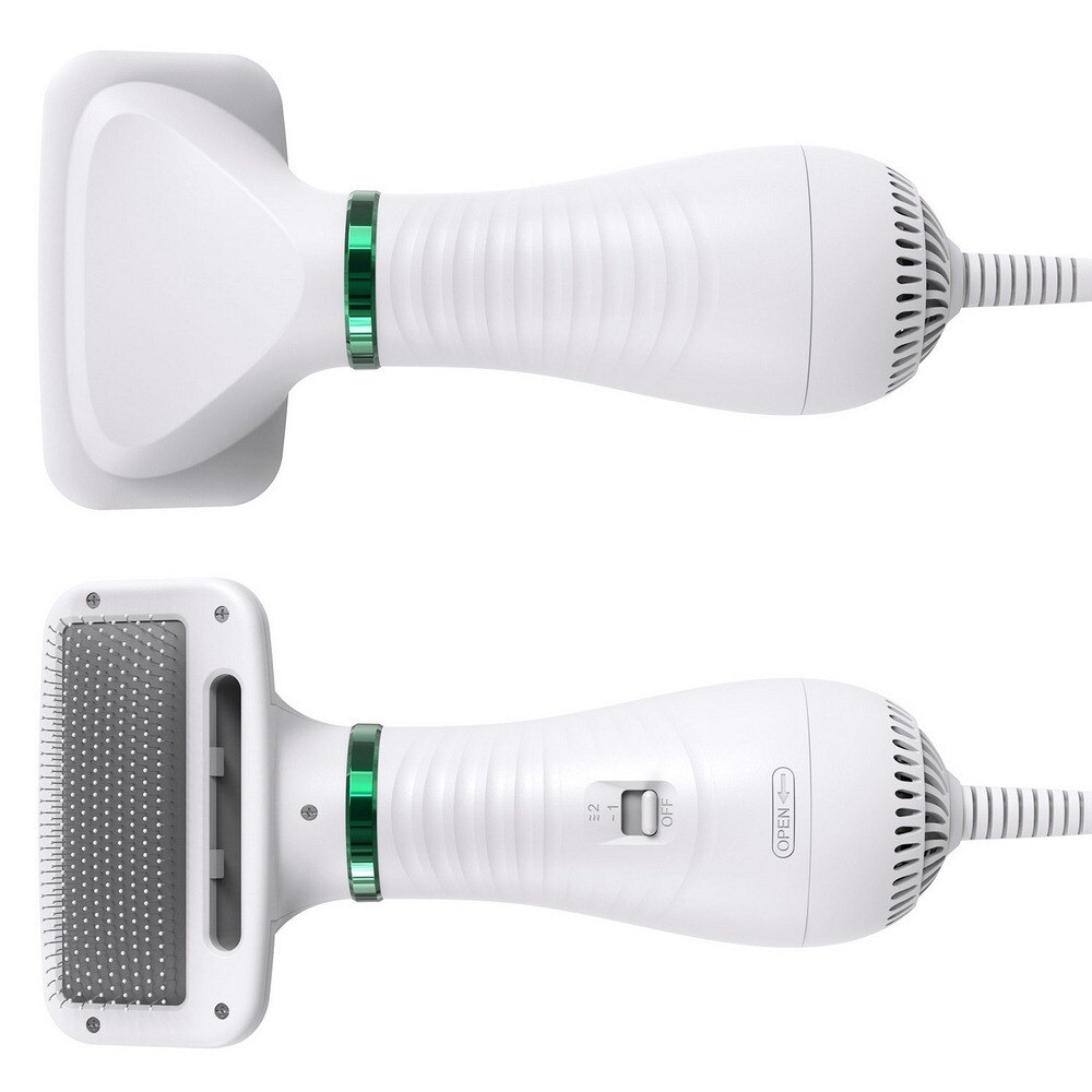 2- i -1 hårfön för hundar med kamvårdsfläkt med justerbara temperaturinställningar för små och medelstora katter hund låg ljudnivå: Eu