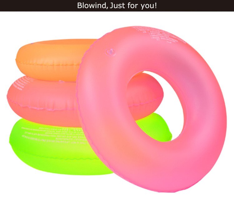 Juguete para de verano deportes acuáticos piscina Kiddie divertido lindo bebé seguridad Color puro fluorescencia 6P PVC inflable natación anillos 4 tamaños