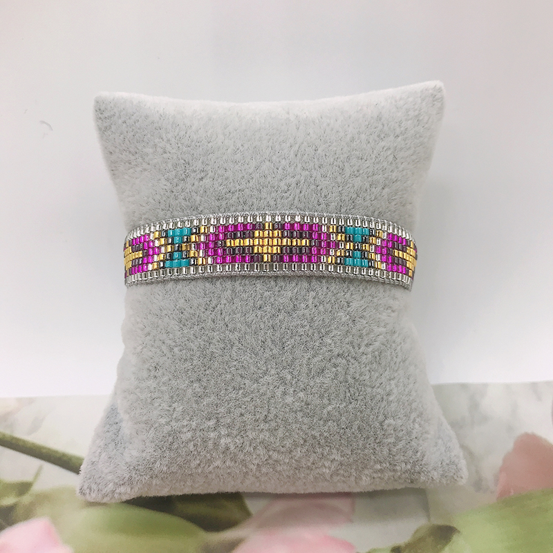 BLUESTAR Femme bracciale turco Evil Eye bracciali motivo geometrico Pulseras Mujer Moda gioielli fatti a mano MIYUKI 2021: Di colore verde scuro