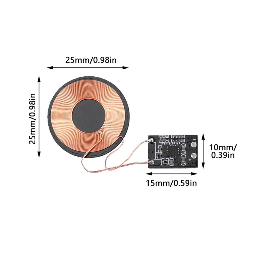 3 W/5 W 5 V Draadloze Oplader Ontvanger Module Voor Mobiele Telefoon Kleine Spoel Ingebouwde draadloze opladen Ontvanger Module PCBA Board