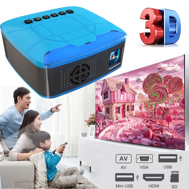 U20 mini palm projector USB HDMI AV video portable projector home theater movie projector Projector for Home Cinema