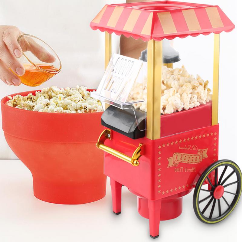 Popcorn Maschine Kleine Mini Elektrische Karneval Popcorn Hersteller 1200W Mais, Der Maschine Für Haushalt DIY Mais Popper EU Stecker HWC